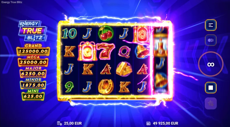 Energy True Blitz - mynsturs tafla í grunnleiknum